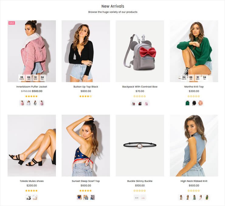 Premium Shopify Theme - Products Rows