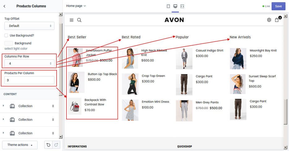 Premium Shopify Theme - Product Columns