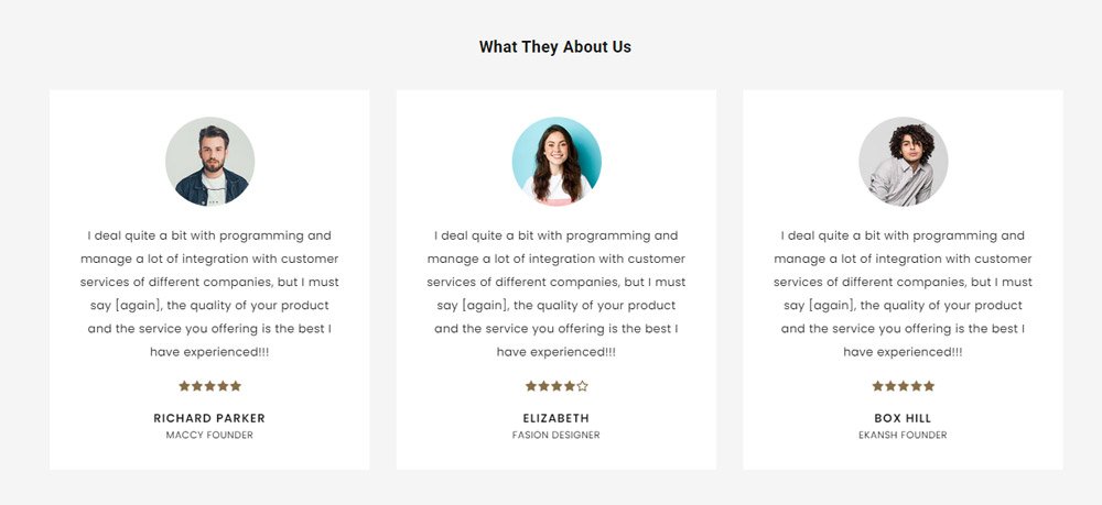 Premium Shopify Theme - Testimonials