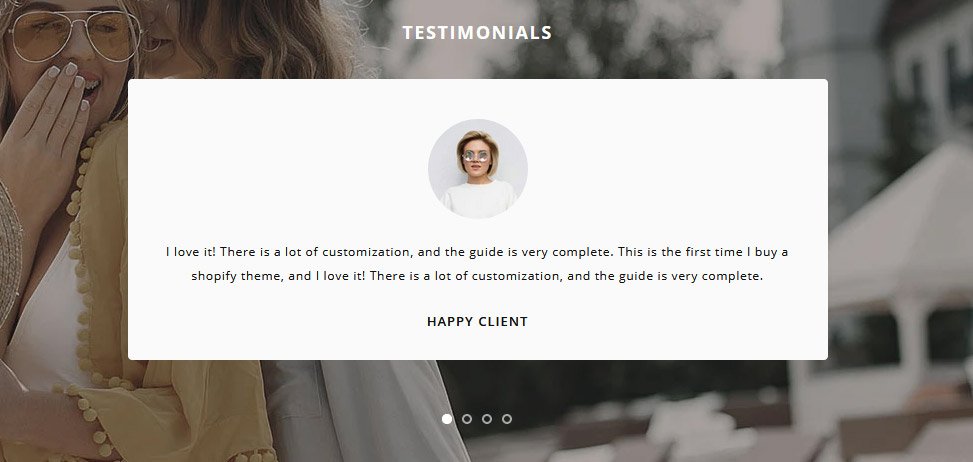 Premium Shopify Theme - Testimonials