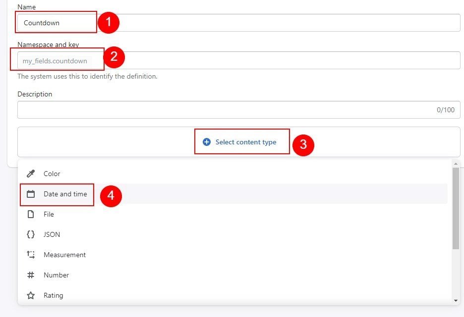 Shopify product metafield