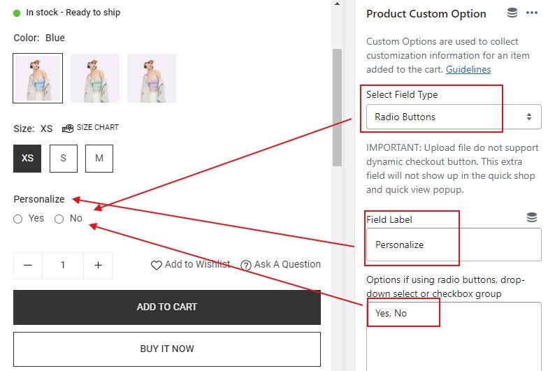 How to Add Custom Product Options in Shopify