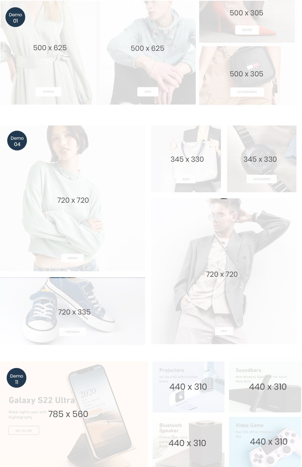 Masonry Banners design styles