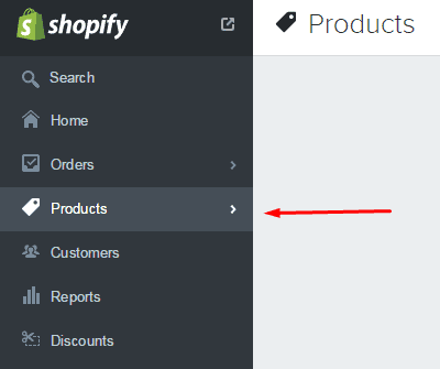 Shopify-Products-menu