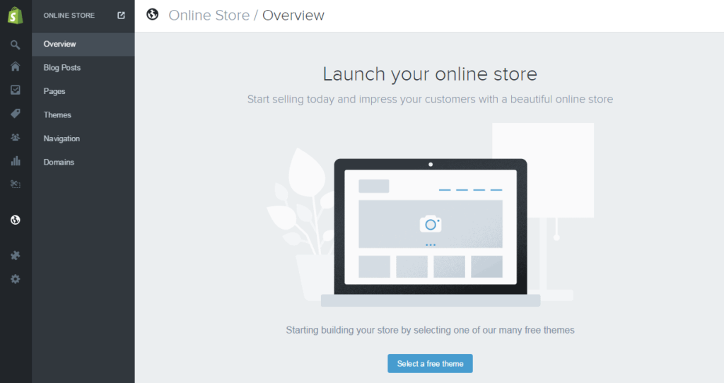 Shopify-select-a-theme