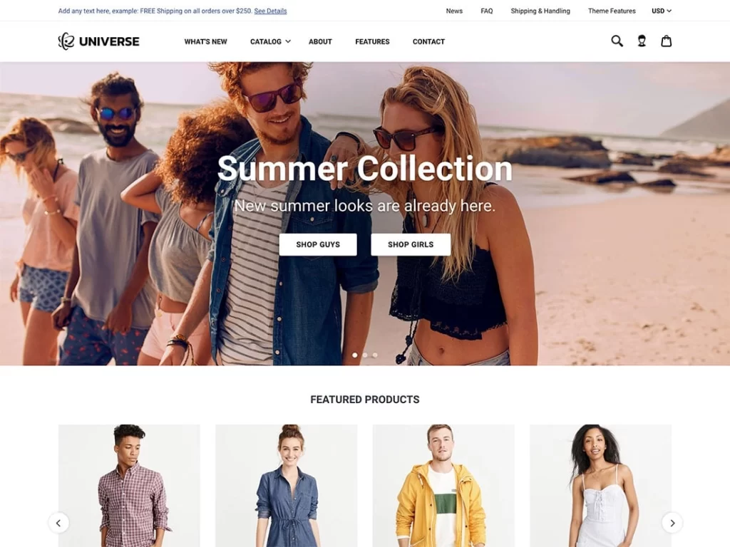 Universeย is a multi-purpose Shopify theme