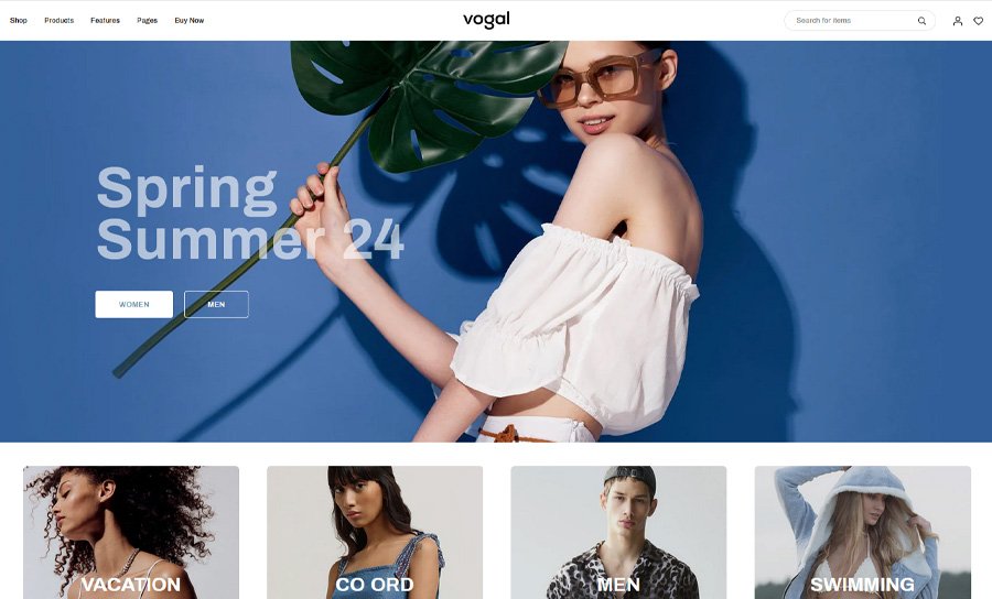 Vogal Multipurpose Shopify Theme - A fastest Theme
