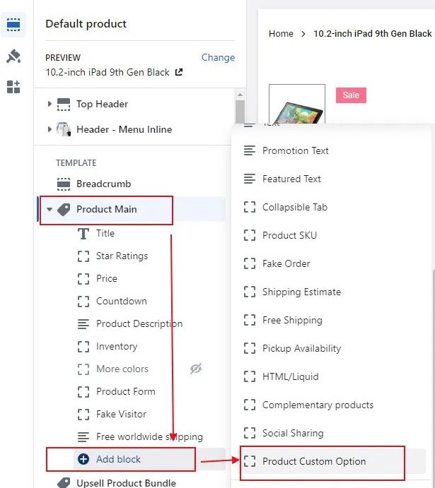 How to Add Custom Product Options in Shopify