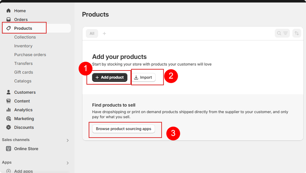 Add products