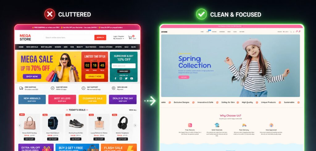 Clean shopify layout