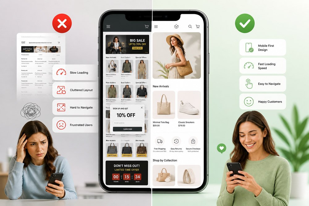 clean mobile layout shopify theme